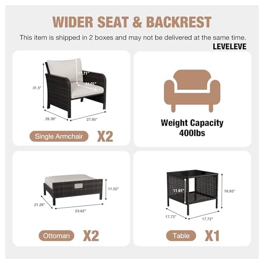 5-Piece Outdoor Patio Conversation Set