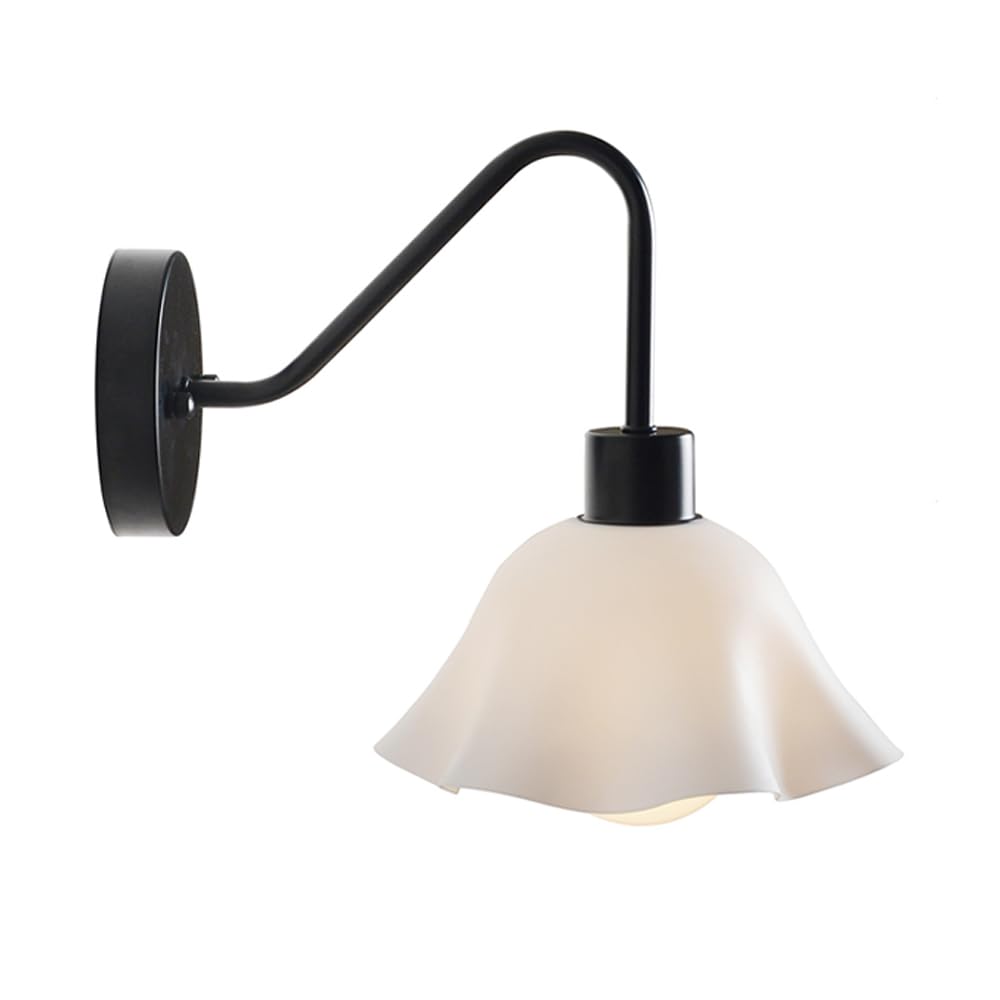 ITOSUI Gooseneck Wall Sconce Lighting Bedside Wall Mount Light Nordic Acrylic Wall Lamp Shade Modern Metal Hardwired Sconces for Living Room Bedroom Hallway Wall Lights