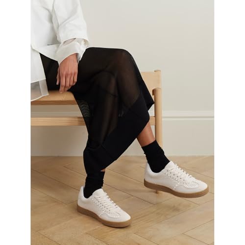 Women's Lace Detail Lace-Up Casual Sneakers - Elegant Ribbon Ribbon Lace Walking Shoes Non-Slip Sole Breathable Comfort for Daily Outfits4