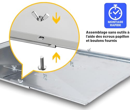 Nordic Bbq Store Bac à graisse de remplacement avec longueur ajustable (50-61 cm) pour les grils de Biltema, Lucifer, Napolean, Landmann et autres marques européennes, bac à graisse universel pour – vue 5