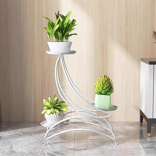 Étagère à fleurs design en métal durable pour décoration d'angle