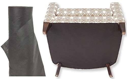 Briar Hill 40 Inch x 3 Yard Black Cambric Dust Cover Fabric for Twin Box Spring Foundations, and Furniture Restoration