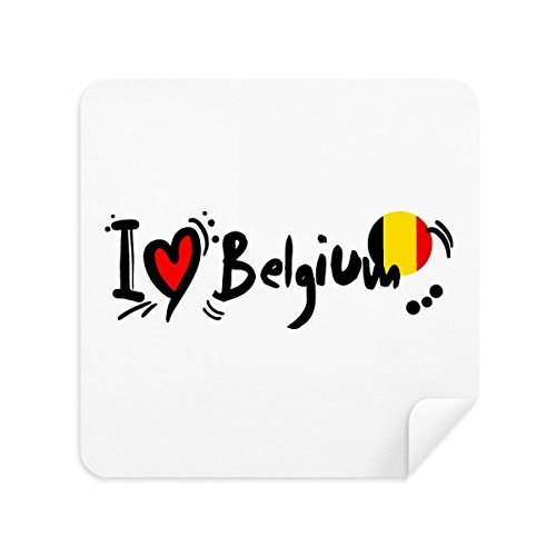 Chiffon de nettoyage lunettes J'aime la Belgique en suédine pour écrans et optiques, lot de 2