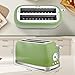 SUSTEAS Toaster 4 Slice Wide Slot, Stainless Steel Bread Bagel Toasters, Retro Long Slot Tostadora for Defrost, Reheat, Removable Crumb Tray, 1500W, 6 Browning Settings, Green