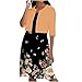 Zilosconcy Damen Casual Floral Positioning Print Cardigan Ärmel Mantel O Neck Sling Dress Set Feen Flügel