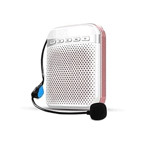 DWCJIE Draagbare oplaadbare spraakversterker, met draadloze microfoon headset en tailleband Personal Speaker Support…