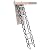 Rainbow Star Scissor Style Steel Attic Stairs / Ladder 350 lb Capacity Floor to Ceiling Height Range: 7' 4" H - 10'H - Gray (Opening Size: 22-1/2" X 36")