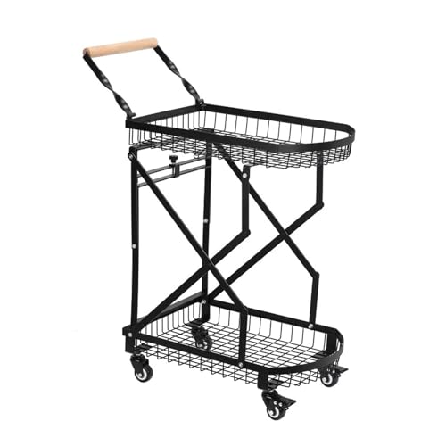 Hhaoran-9868 Isla de Cocina Carro utilitario rodante de Metal de 2 Niveles, Mesa multifunción con Isla de Cocina con Carrito de Almacenamiento Carrito de Isla de Cocina con Almacenamiento