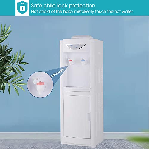 Comft Top Loading Water Cooler Water Dispenser - Cold & Cool Water, Child Safety Lock, 5 Gallon Water Dispenser For Home Office School Kitchen With Storage Cabinet, White (Rr1) #TOP4