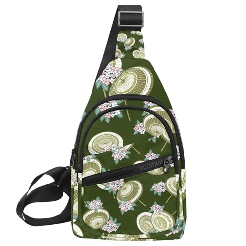 Sac de poitrine japonais pour homme multicolore 30x18x4cm à bandoulière