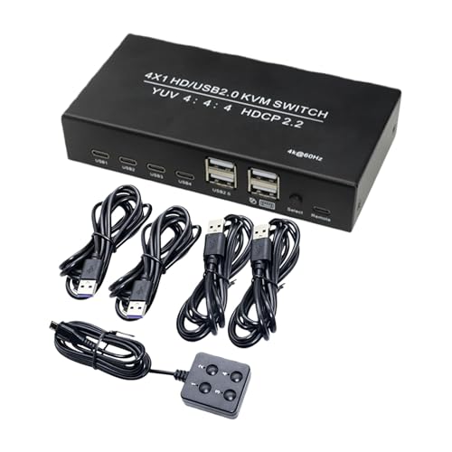 KVM HDTV 4K 60Hz commutateur haute fluidité pour contrôler 4 appareils