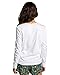 RVCA Women's Red Stitch Long Sleeve Graphic Tee Shirt, White, L/12