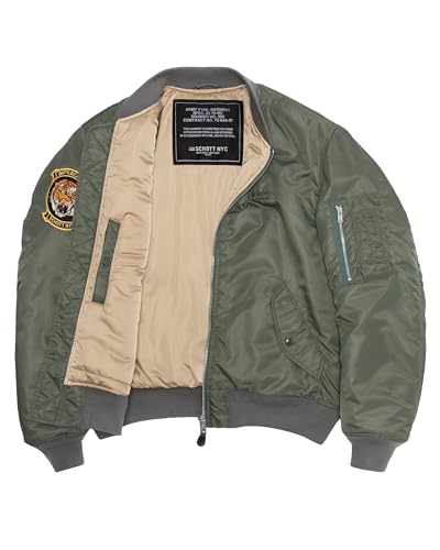 Bombers Schott NYC Souvenir Lave veste Macampsukars pour homme