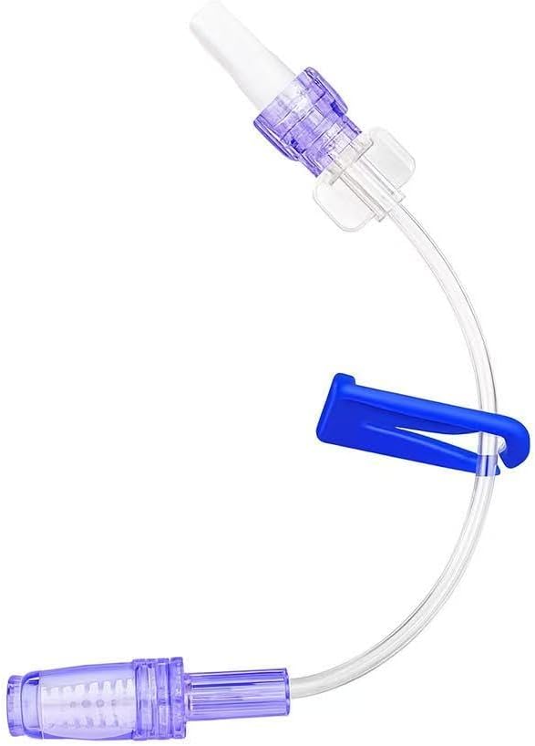 100 Pack4 Inch Clear Luer Lock Extension Tube, Sing-EndLuer Connectors, Individually Sterile Wrapped, Flexible Transparent Tubing for Lab, Industrial and General Fluid Transfer Use
