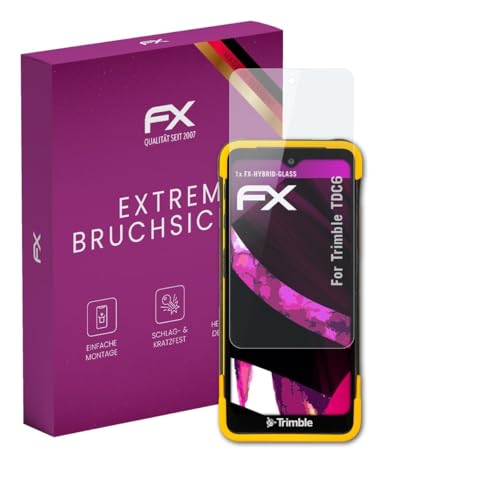 atFoliX Plastic Glass Protective Film compatible with Trimble TDC6 Glass Protector, 9H Hybrid-Glass FX Screen Protector