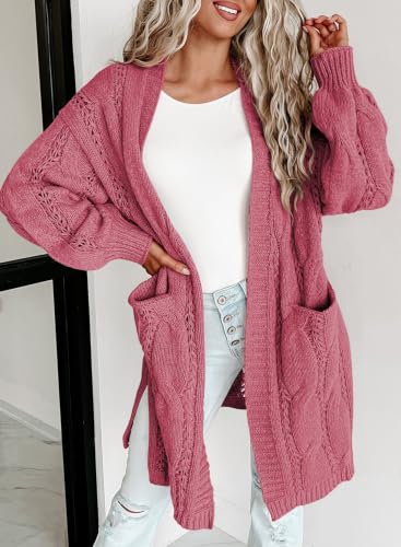 Image of Dokotoo Women Long Cardigan Open Front Knit Sweater 2026
