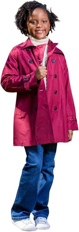 Girls' Berry Trench Coat | Warm & Stylish Fall/Winter Coat for Girls | Ages 3-10