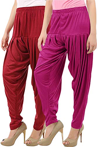 Image of Buy That Trendz Womens Patiala Pants Cotton Viscose Patiyala Salwar Harem Bottoms Pants