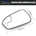 Nakuuly Heated Mirror Glass Driver Left Side Compatible with 2013-2020 Ford Fusion Left Driver Side Power Heated Convex Mirror Glass with Rear Holder Replace # DS7Z17K707F