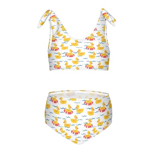 Ducks Girls 2-Piece Tankini Swimsuit, Girls Bikini Swimsuits Summer Beach Bathing Suit Set, 3T Multicoloured