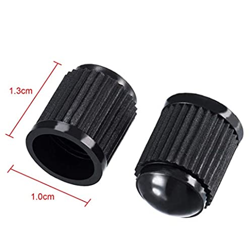 Tapas para válvula de bicicleta Schrader, cubiertas antipolvo para boquilla de gas, para moto y camiones, negro, 50 piezas miniatura 2