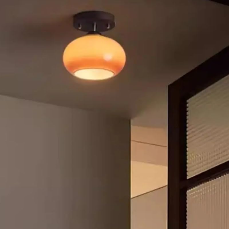 Plafonnier kaki rétro tri-colored luminaire pour balcon et entrée