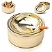 Produktbild NAOLIU Edelstahl Winddichter Aschenbecher, Aschenbecher mit Deckel für Zigarren und Zigaretten, Aschenbecher für Draussen, Aschenbecher für Draußen mit Deckel, für Garten, Terrasse, Balkon(Gold)