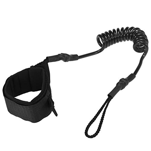 Trela ​​de remo, Gainty 4 pés Tornozelo Leash Surfing Elastic Coiled Stand UP Paddle Board Leg Rope