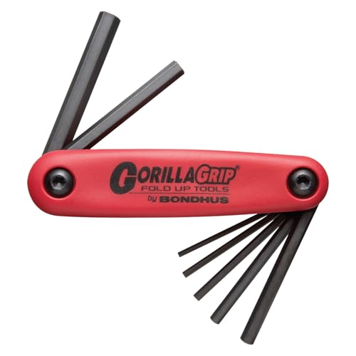 Image of Bondhus 12587 GorillaGrip Set of 7 Hex Fold-up Keys, sizes 2-8mm