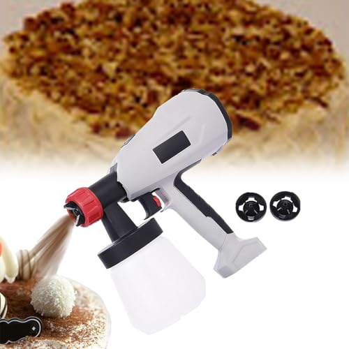 KJHYYPP Aerógrafo eléctrico para modelar Pasteles, Pistola de Chocolate para Pasteles, Spray para Hornear, rociado Uniforme, Orificios de rápida disipación de Calor, Mango Antideslizante (600W)