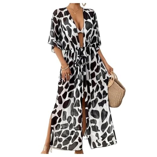 Women Cover Up Lady Long Beach Dress Loose Swimsuit Cover-Ups for Tennis, Golf And Sports(L)