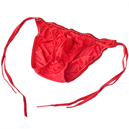 JEERLEEP Men's ice Silk tie String Underpants2