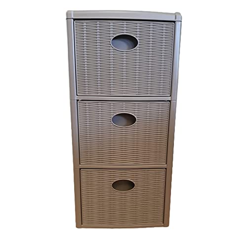 Mobile contenitore ELEGANCE SLIM 3 cassetti tortora