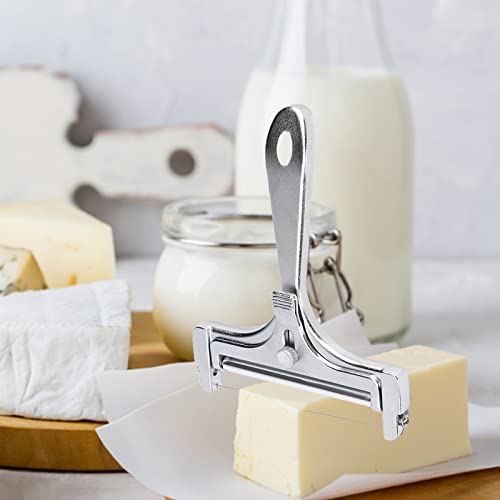 Adjustable Heavy Duty Aluminium Alloy Cheese Slicer,Slicers With Wire For Soft & Semi-Hard Cheeses,Perfectly For Kitchen Cooking Hand Held Cheese Cutter #TOP4