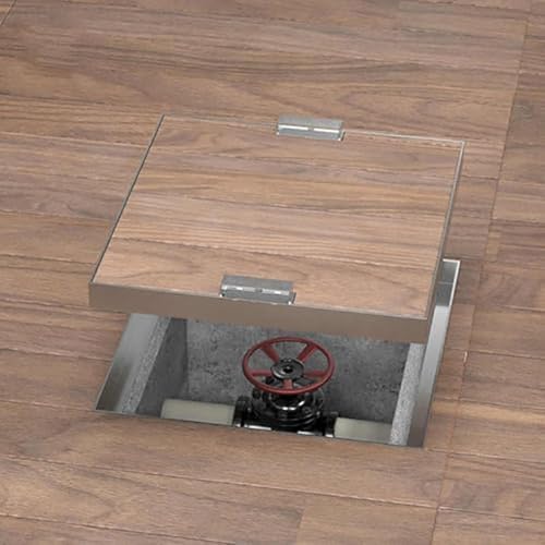 Couvercle de fosse septique robuste en inox premium 60 x 30 cm