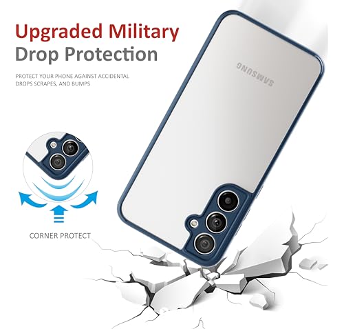 Image of Thermoplastic Polyurethane Slim Case For Samsung Galaxy A55,[Anti-Yellowing Technology] [Military Grade Drop Protection] Shockproof Slim Hybrid Phone Case For Samsung Galaxy A55 5G-Indigo Blue