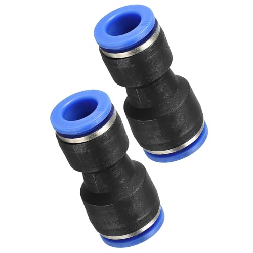 Image of TOP-VIGOR 2Pcs Pneumatic Push Fit Connectors 12mm to 10mm Straight Air Line Hose Fittings for Compressor Systems