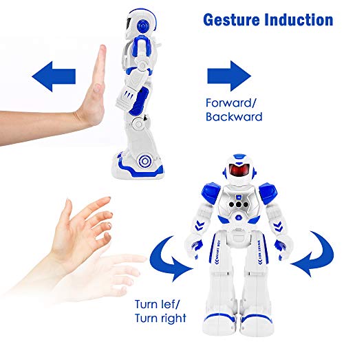 Cradream RC Robot for Boy Smart Robots Toys ,Programmable Remote Control Robot,Boys Girls Birthday Gift (Blue) - Thumbnail 6