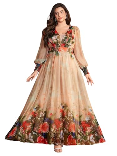 Image of TOLEEN Women's Plus Size Sequin Dress Luxurious Style Formal Cocktail Evening Party Maxi Dresses