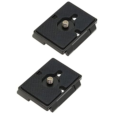 SIOTI 323 Quick Release Plate, 200PL-14 RC2 Quick Release Plate with 1/4"-20 Screw and 3/8" Bushing Adapter Compatible for Manfrotto Tripods Head with RC2 Rapid Connect System Include Cover