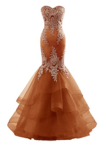 Mermaid Tulle Prom Dresses for Women 2025 Long Lace Appliques Sweetheart Formal Dress Wedding Evening Party Gowns