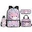 Pink Axolotl Blue Bubble Pattern