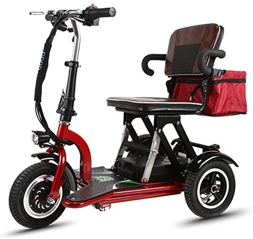 CYGGL Scooter électrique de mobilité de Tricycle pour des Adultes Pliables, handicapés aînés Fauteuil Roulant électrique portatif Trois Roues Trikes électriques chargent 120kg 55KM Cover