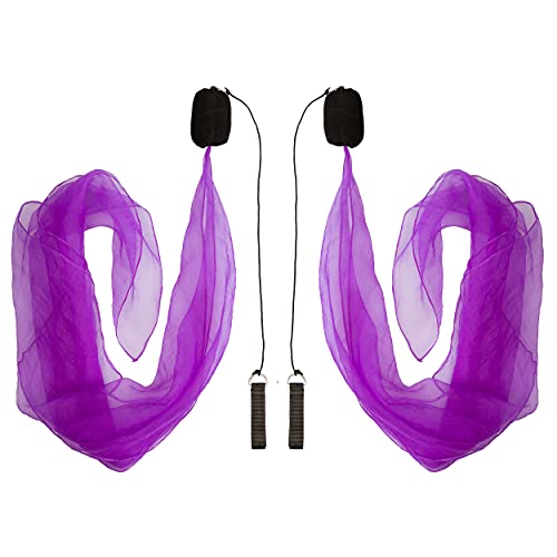 Diabolo Freizeitsport 40cm UV Light Poi in Purple - Angel Wings Spinning Pois. Spiral Pois, Soft Pois voor kinderen - geschikt voor beginners en professionals