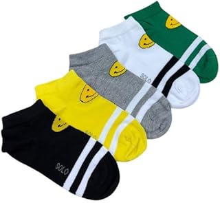 شرابات بتصميم مناسب للأحذية الرياضي للأطفال الأولاد من سولو، 5 قطع