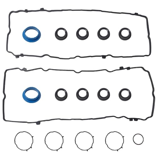 Image of Engine Valve Cover Gasket Set Compatible with Chrysler Jeep Ram Dodge Vehicle Pacifica 2017-2022, Voyager Durango Grand Cherokee Wrangler, ProMaster 1500 2500 3500 3.6L 24V Replaces# VS50919, VC1184G