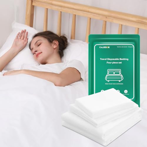 4 PCS Disposable Bed Sheet Queen Size, Travel...