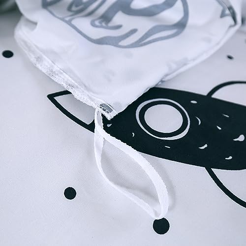 Mag BSYZ-DV 3Pcs White Out Space Bedding Duvet Cover Set thumb #1