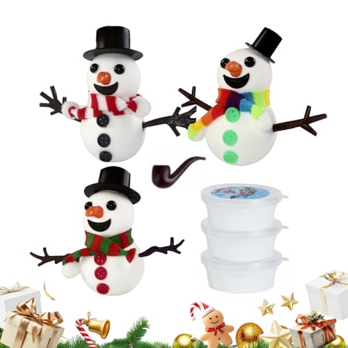 Yhsioaklo Juego de manualidades de Navidad para niños | Juego de moldes de arcilla simple para fiestas navideñas, actividades de invierno, proyectos de aula, eventos escolares, tiempo de juego y