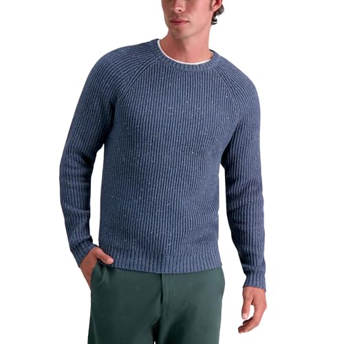 Haggar Mens Long Sleeve Raglan Crewneck Sweater